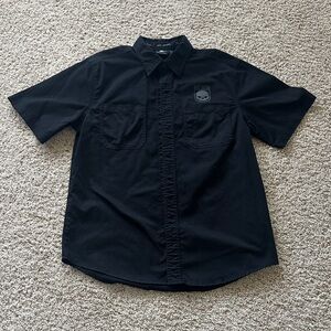 NWOT Harley-Davidson Black Casual Button Down Shirt